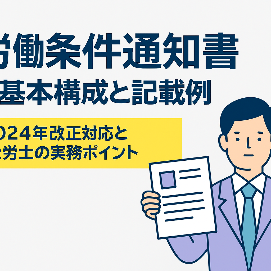 労働条件通知書の基本構成と記載例