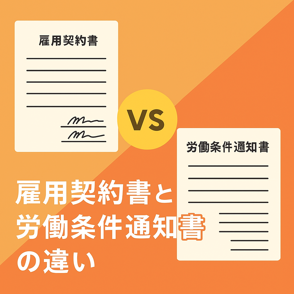 雇用契約書と労働条件通知書の違いとは？